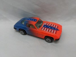 Vintage Orange Blue Pontiac Red White Blue Stripe And Stars Car Toy 2 1/2&quot; - $29.69