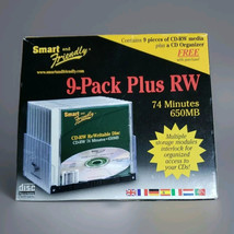 Smart &amp; Friendly CD-R Media 4X 650MB 74 Min 9 Pack with Custom Organizer... - $15.10