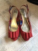 Anne Klein I flex Coral Loop Toe Slingback Wedge Sandals Women’s 8.5M - $27.76