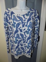 Lucky Brand Long Sleeve Knit Paisley Print Size S Women&#39;s EUC - £18.51 GBP