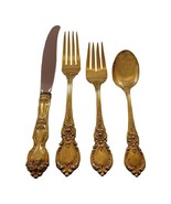 Charlemagne by Towle Sterling Silver Flatware Service 12 Set Vermeil Gol... - £3,521.56 GBP