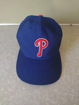 Philadelphia Phillies New Era 5950 Fitted Hat Sz 7 1/8 Blue Red MLB Base... - £11.00 GBP