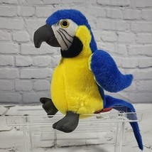 Adventure Planet Animal Den Macaw Bird Blue and Gold 8 inch Plush Stuffed Toy - $11.88