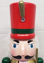 Wooden Christmas Nutcracker,16&quot;, Soldier In Red &amp; Green Uniform W/RIFLE, Ashland - £27.65 GBP