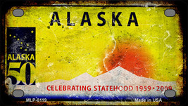 Alaska State Rusty Novelty Mini Metal License Plate Tag - £11.81 GBP