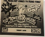 Mighty Morphin Power Rangers Tv Show Print Ad Vintage Fox 21 TPA2 - £4.71 GBP