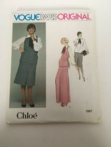 Vogue Paris Original Chloe Sewing Pattern 1397 Top Skirt Blouse Vintage 1970s UC - £14.09 GBP