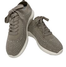 Clarks Cloudstepper Gray Rhinestoned Sneakers Size 6 1/2W - $52.24