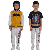 DC Character Kids&#39; 3-piece Jacket Set, Batman , Size : 7 - £19.04 GBP