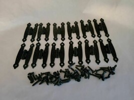 6 Pair of 1-1/8&quot; x 2-1/2&quot; Decorative Hinges with Screws  Black Hammered ... - $19.99
