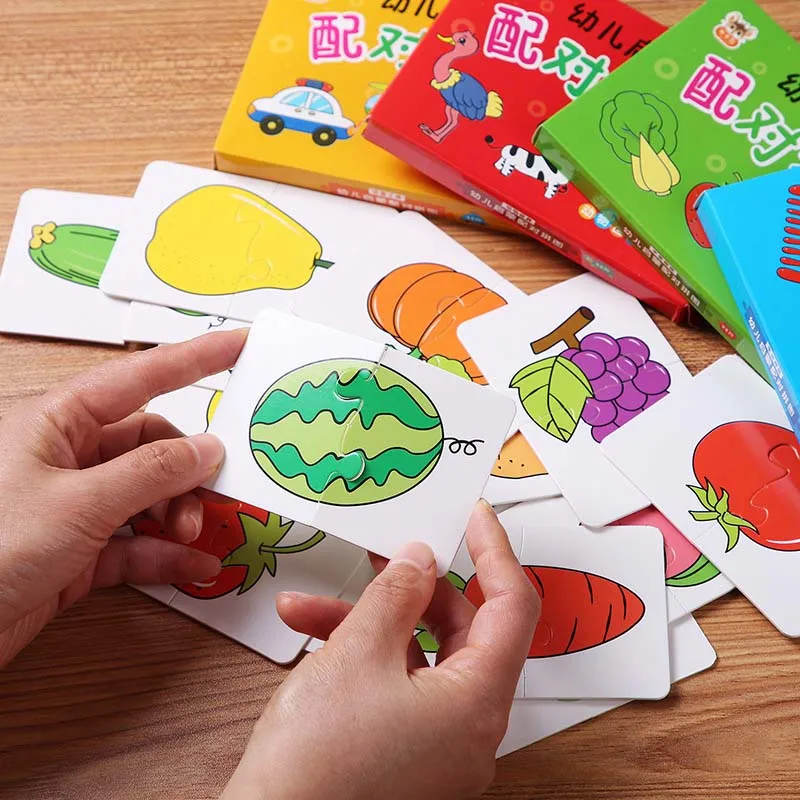 Sporting 32PCS Toddler Card Match Game Cognitive Truck Fruit Animal Life Set  Pu - £23.90 GBP