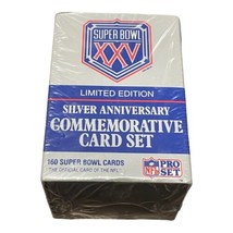 NFL Super Bowl XXV 25 Limited Edition Silver Anniversary 160 Pro Set Cards NIB - £5.42 GBP