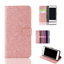 Bling Magnetic Flip Leather Wallet Stand Case Cover For iPhone 5 6S 7 8Plus X - £41.02 GBP