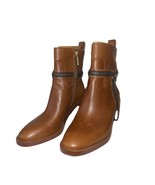 Michael Kors Mindy Block Heel Bootie Leather &amp; Signature Logo 6.5 M New - $94.05