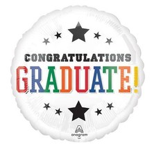 28 inch Celebrate The Grad Foil Mylar Balloon - Party Supplies Decorations - $8.71