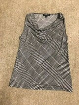 Women&#39;s Ellen Tracy Sleeveless Blouse--Black/White--Size S - $8.99