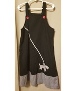 Sweet Potatoes -  Black White Jumper Dog On Leash Size 6X     B22 - $11.65