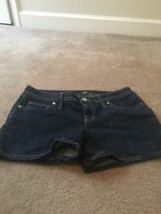 1 Pc a.n.a. Women&#39;s Blue Jean Mini Shorts Zip &amp; Button Mid-Rise Size 12 - $34.75