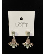 Ann Taylor Loft Women&#39;s Post Pale Green Crystal Teardrop Dangle Earrings... - £11.20 GBP