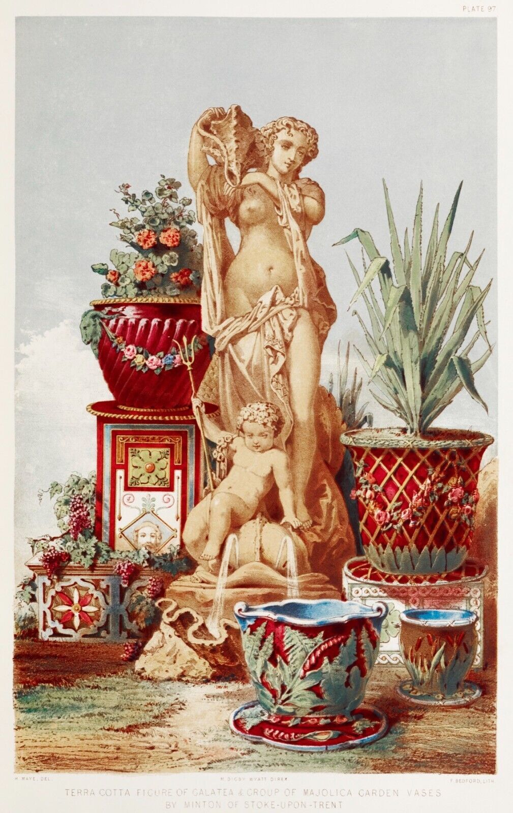 13945.Decor Poster.Room interior wall design.Renaissance art.Fountain cups - $16.20+