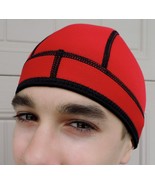 1mm Neoprene Wetsuit Beanie Cap, Red-Reversible to Black - £13.29 GBP