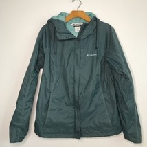 Columbia Nylon Jacket L Green Omni-Tech Watertight Waterproof Rain Zip U... - $21.09
