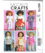 McCall&#39;s M5775 18 inch Doll Wardrobe w Accessories Puppy Coat Gloves mor... - £3.90 GBP