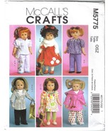 McCall&#39;s M5775 18 inch Doll Wardrobe w Accessories Puppy Coat Gloves mor... - $5.00
