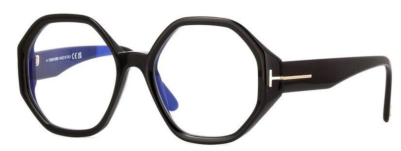 Tom Ford 5967 001 Shiny Black Eyeglasses TF5967 001 53mm