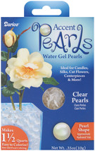 Darice Accent Water Gel Pearls 3mm 10G  Clear  3 mm Size  0.35 oz/ Pack - £16.00 GBP