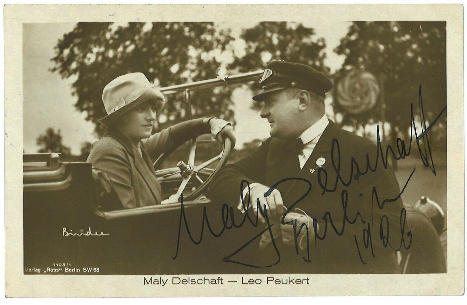 MALY DELSCHAFT (1926) Orig German Silent Film Postcard SIGNED BY MALY DE... - $95.00