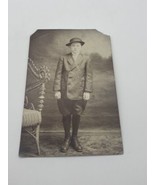 RPPC Vintage Postcard Young Gentleman High Society Great Wardrobe 1912 S... - $333.22 MXN