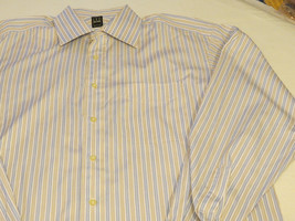 Mens IKE Behar New York 16 1/2-36 stripe long sleeve button up shirt casual GUC@ - £28.80 GBP