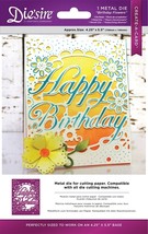 Diesire Create-A-Card A2 Card Size Die Birthday Flowers - £31.85 GBP