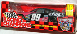 Racing Champions Premier 1:24 Jeff Burton Exide #99 NASCAR 50th Anniversary - £10.23 GBP