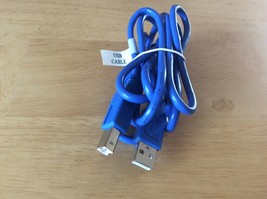 6 FT USB TO PRINTER CABLE BLUE NEW - $13.99