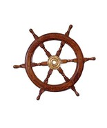 Nauticalmart 30&quot; Deluxe Class Wood and Brass Decorative Ship Wheel  - €74,00 EUR