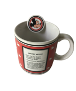 Disney Mickey Mouse Ceramic Coffee Mug Character Fact Disk Applause Vint... - $23.36