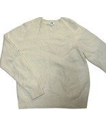 Uniqlo Women&#39;s Sweater M Cream 100% Other Round Neck Pullover Medium - $15.00