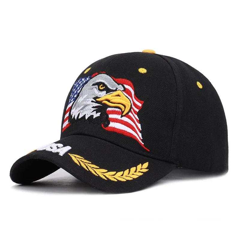 American Flag USA Eagle Baseball Hat Cap for Women Men Adjustable 3D Embroidered - £12.14 GBP