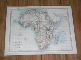 1907 Antique Map Of Africa / British French German Colonies Ostafrika Namibia - £22.84 GBP