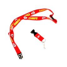 Kansas City Chiefs Lanyard Keychain Keyring With Clip NFL Licensed New - £5.07 GBP