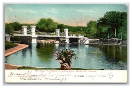Bridge in Public Gardens Boston Massachusetts MA UDB Postcard Z10 - £3.83 GBP
