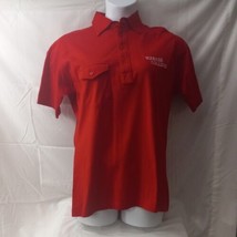 Champion Wabash College Red Polo Shirt Large Vtg Retro 80s Blue Tag Polo Usa - £26.08 GBP