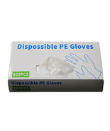 500 pieces thickening transparent PE disposable cooking gloves - £7.89 GBP