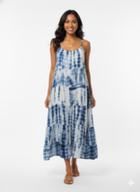 Young USA Swimsuit Cover Up Dress Tie Dye Tropical Bohemian Size Medium - $477.93 MXN