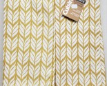 Set of 2 Printed Kitchen Towels (18&quot;x28&quot;) WHITE LEAVES ON TAN/BROWN,Cuis... - $14.84