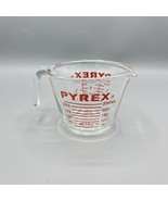 Vintage Pyrex #508 1 Cup/8oz Measuring Cup Clear Glass Red Lettering Ope... - £11.71 GBP