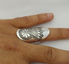 Moroccan Ring Silver Berber Handmade Traditional Ethnic Vintage Rings Hot Graver - £33.82 GBP
