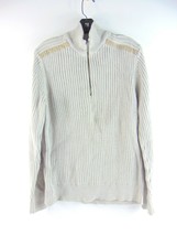 Calvin Klein Gray Knit 1/4 Zip Cotton Pullover L - £17.59 GBP